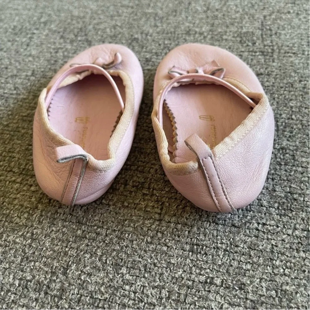 SALE 4/$20 PRETTY BALLERINAS Sz 19 USA 3 PINK SOFT LEATHER BABY GIRL crib SHOES